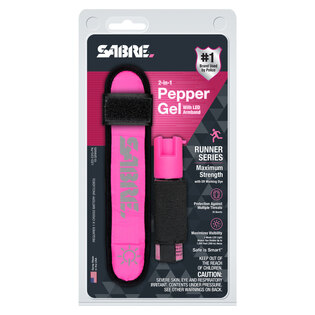 Sabre Red® 2 in 1 set for runners - defense spray + LED armband